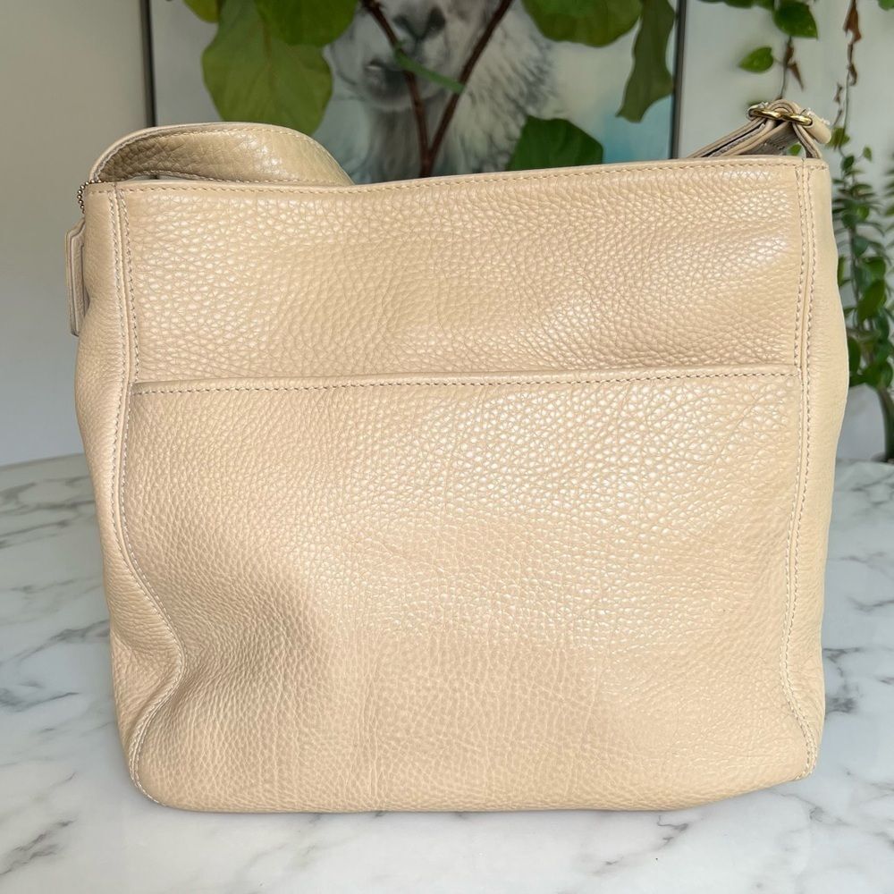 Coach Vintage Sonoma Pocket Shopper Natural Grain Leather Tote Bag Wheat 4920 - Picture 3 of 16